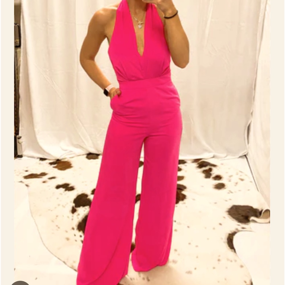 NWOT Dance & Marvel Hot Pink Jumpsuit size M